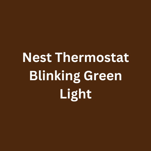 Nest Thermostat Blinking Green Light